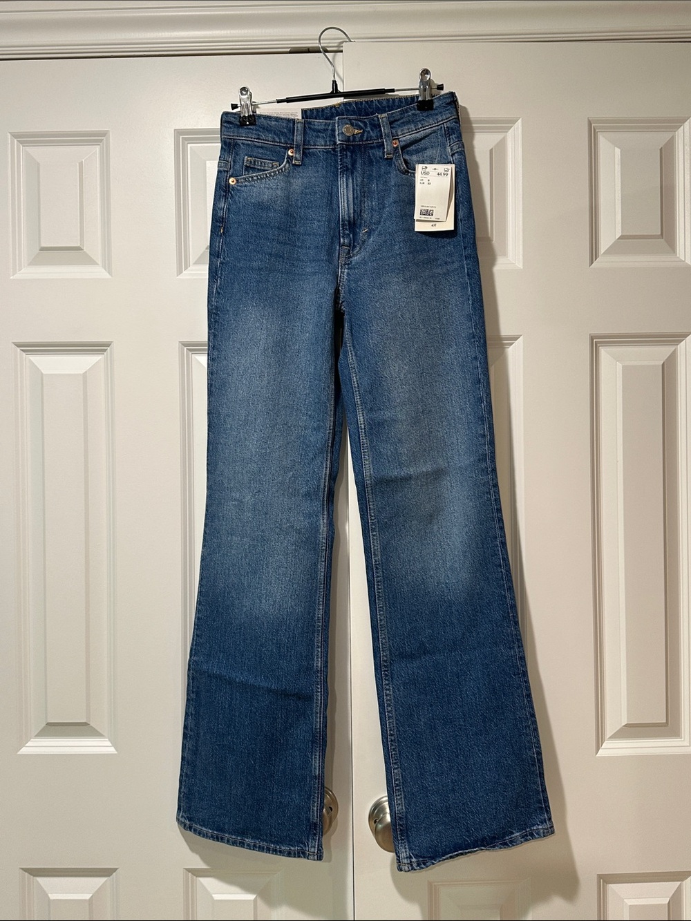 H&M Boot Cut Jeans Women’s Size 0 Blue Denim High Waist Full Length NWT